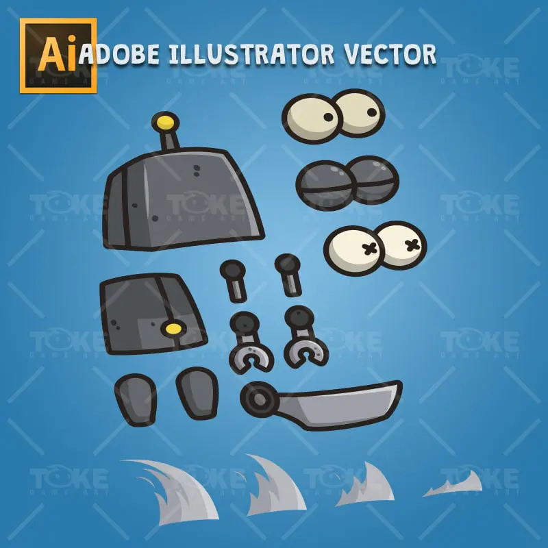 Dumb Robot - Adobe Illustrator Vector Art Based
