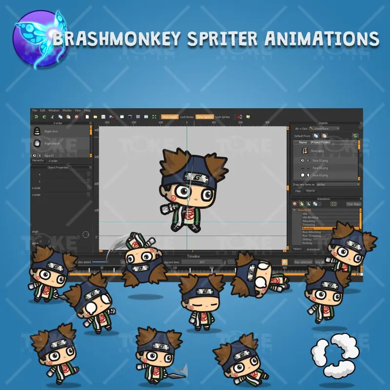 Fat Shinobi Guy - Brashmonkey Spriter Animation