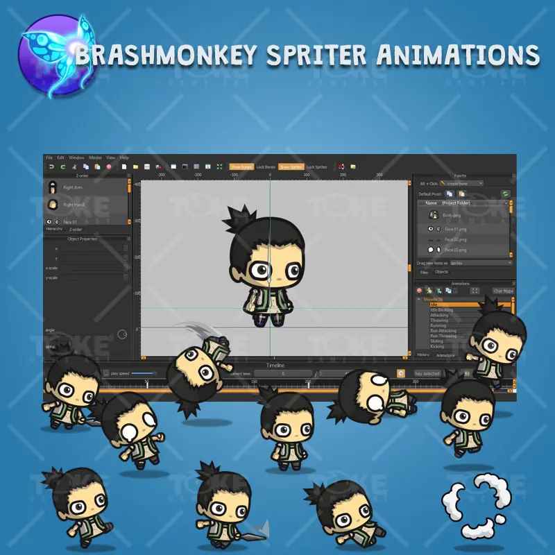 Pigtail Shinobi Guy - Brashmonkey Spriter Animation