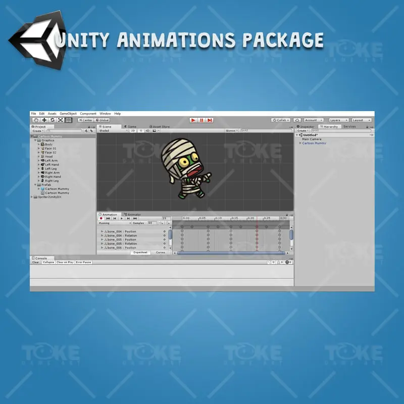 Cartoon Mummy - Unity Character Animation Ready