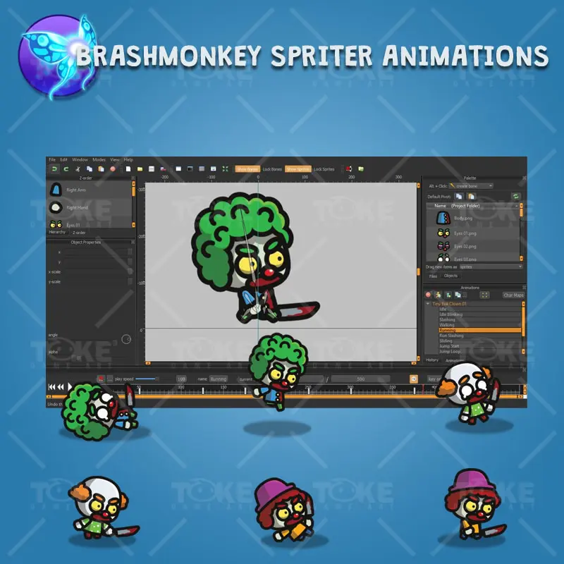 Tiny Evil Clown - Brashmonkey Spriter Character Animation