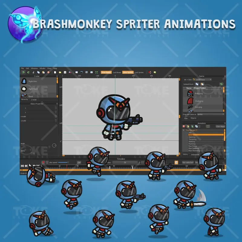 Tiny Ranger 01 - Brashmonkey Spriter Character Animation