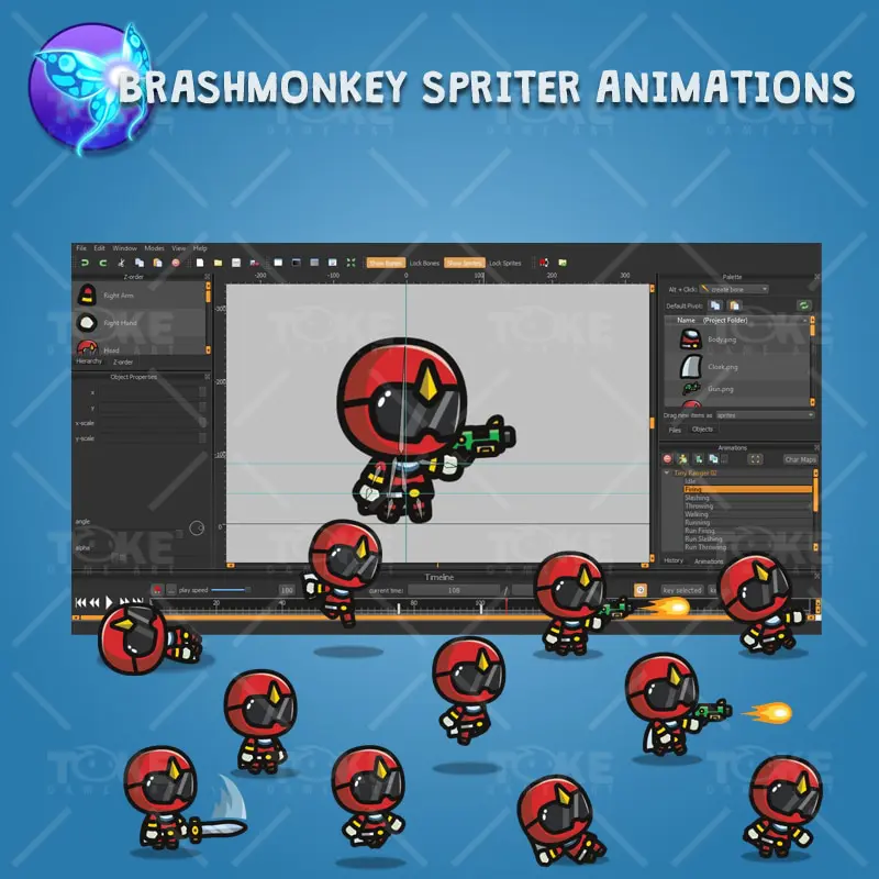 Tiny Ranger 02 - Brashmonkey Spriter Character Animation