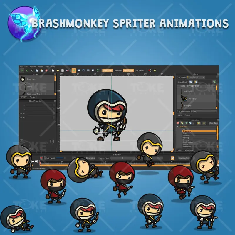 Archer Character Pack - Brashmonkey Spriter Character Animation