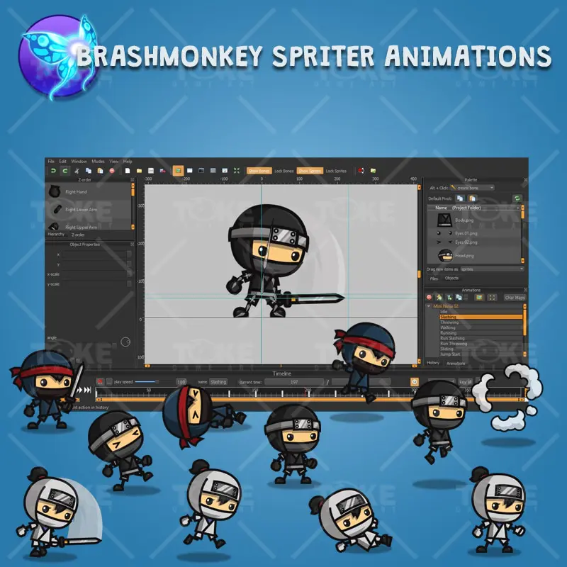 Mini Ninja - Brashmonkey Spriter Character Animation