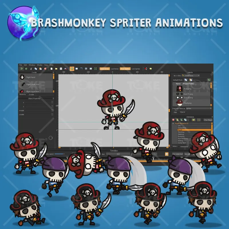 Pirate Skeleton - Brashmonkey Spriter Character Animation