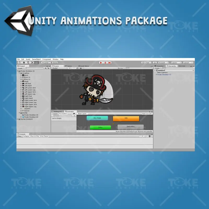Pirate Skeleton - Unity Character Animation Ready