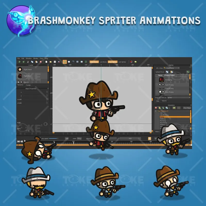 Tiny Cowboys - Brashmonkey Spriter Character Animation
