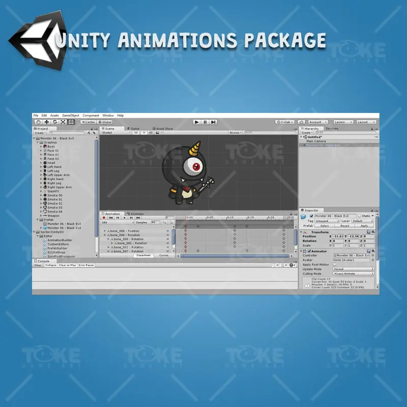 Cartoon Enemy Pack 03 - Unity Character Animation Ready with Spriter2UnityDX