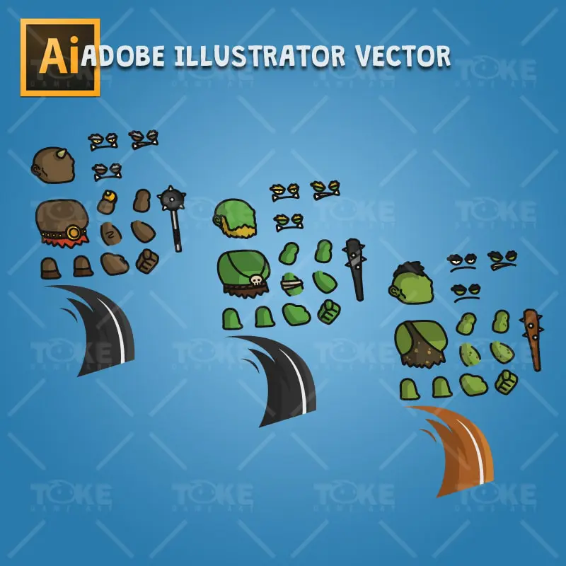 Ogre - Adobe Illustrator Vector Art Based Character