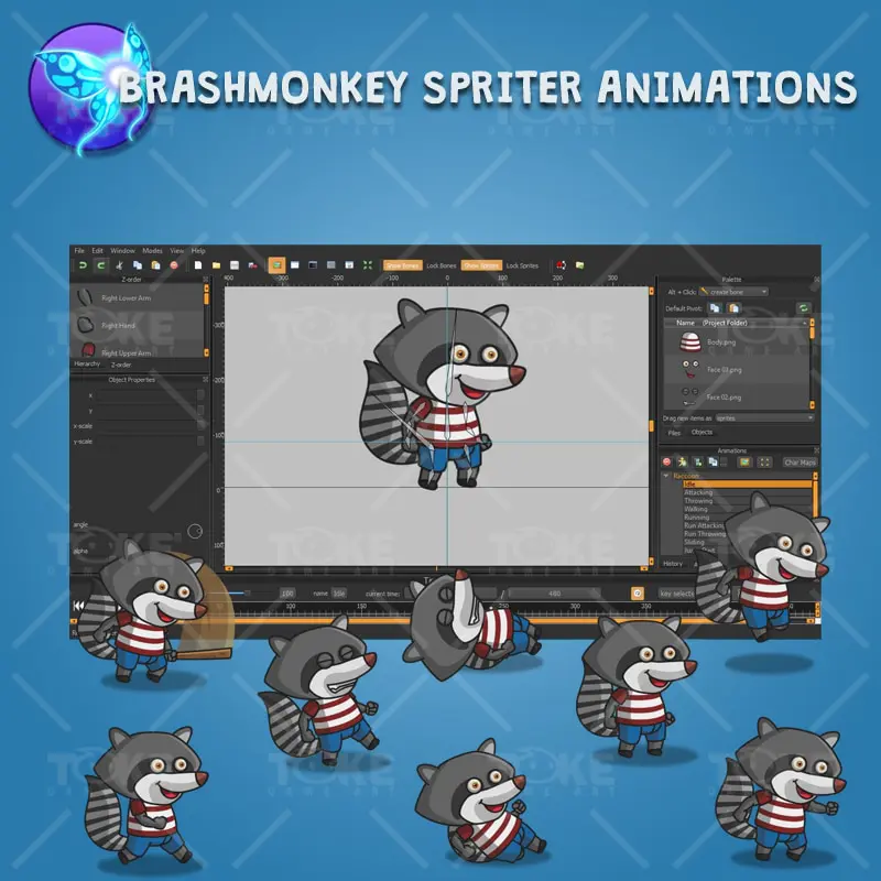 Raccoon - Brashmonkey Spriter Character Animation
