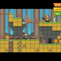 Swamp Platformer Tileset - 2D Game Level Set | TokeGameArt