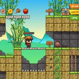 Bamboo Mountain Platformer Tileset
