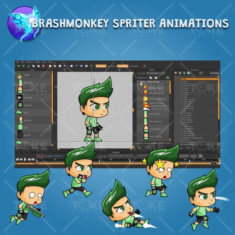 Rick - Boy 2D Game Character Sprite - Brashmonkey Spriter Character Animation