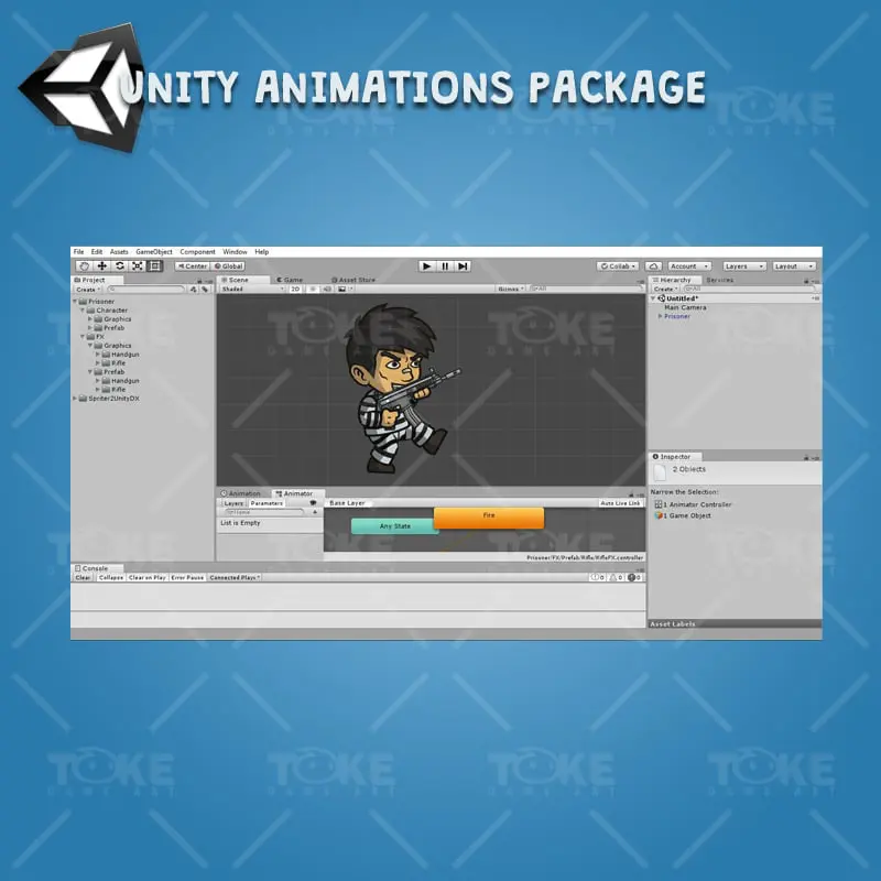 Prisoner - Unity Character Animation Ready with Spriter2UnityDX Tool