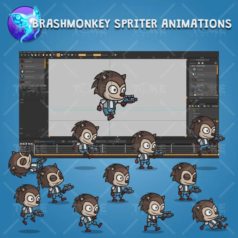 Hedgehog Guy - Brashmonkey Spriter Character Animations