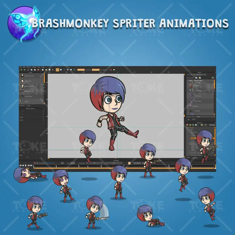 Punk Girl - Brashmonkey Spriter Character Animations