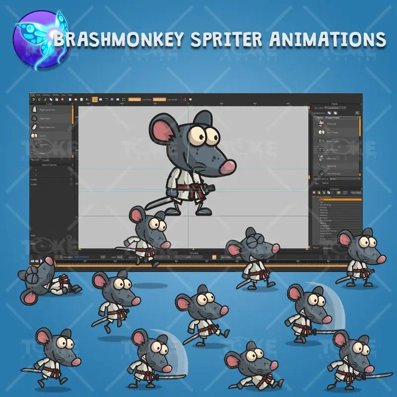 Samurai Mouse - Brashmonkey Spriter Character Animations