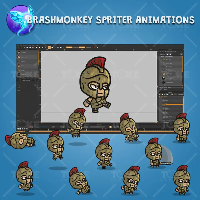 Greek Warrior - Brashmonkey Spriter Character Animations