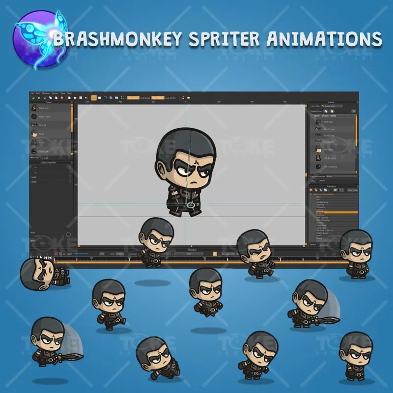 Medieval Commander - Brashmonkey Spriter Character Animations