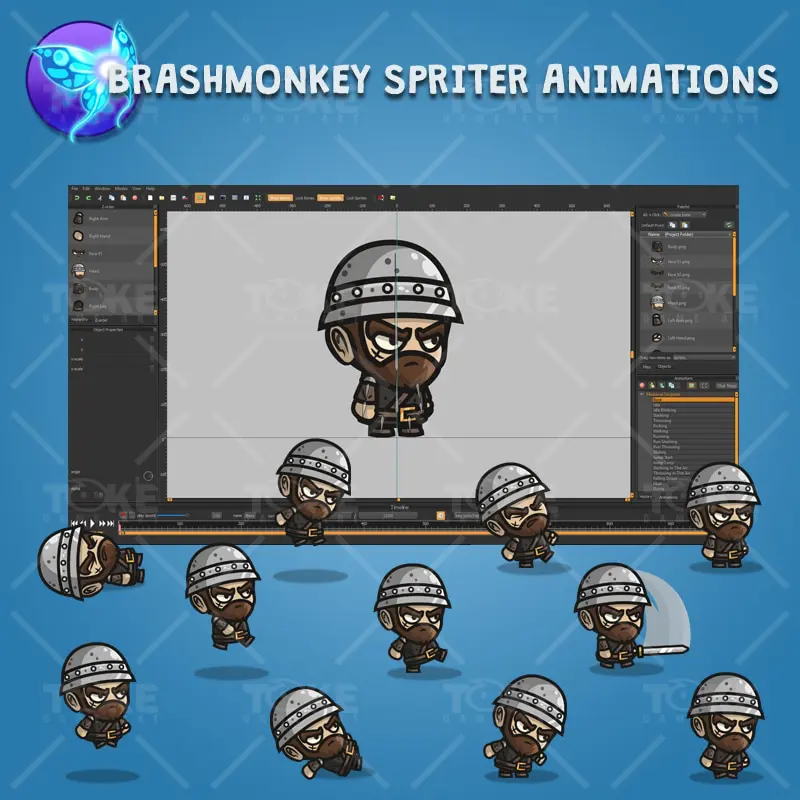 Medieval Sergeant - Brashmonkey Spriter Character Animations
