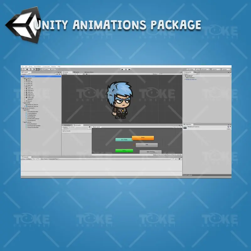 Medieval Warrior - Unity Character Animation with Spriter2UnityDX Tool