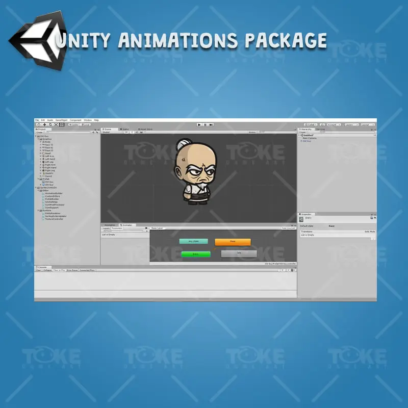 Old Guy - Unity Character Animation Ready with Spriter2UnityDX Tool