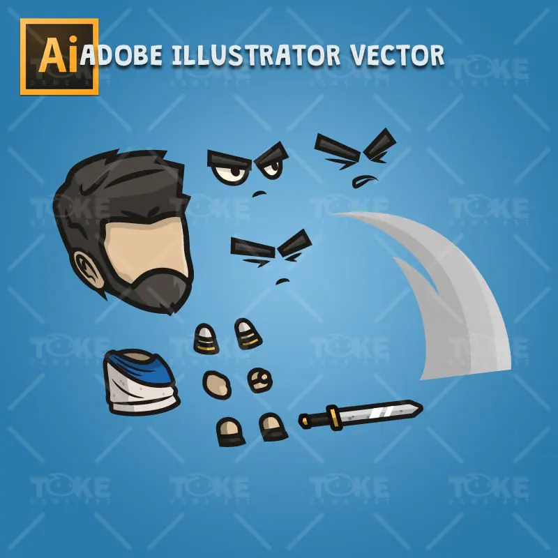 Romanian Settler - Adobe Illustrator Vector Art Based Character Body Parts