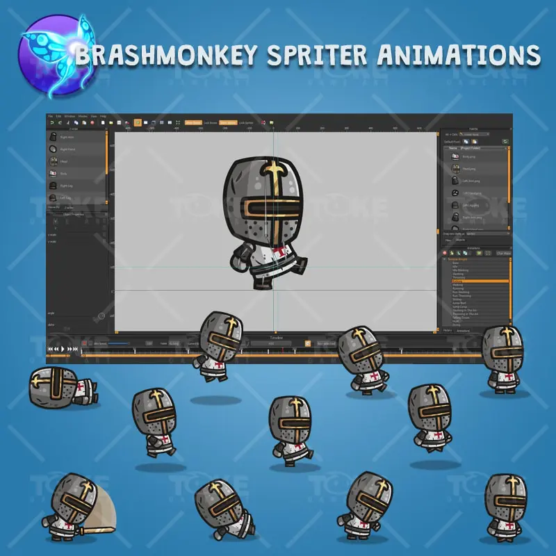 Templar Knight - Brashmonkey Spriter Character Animations