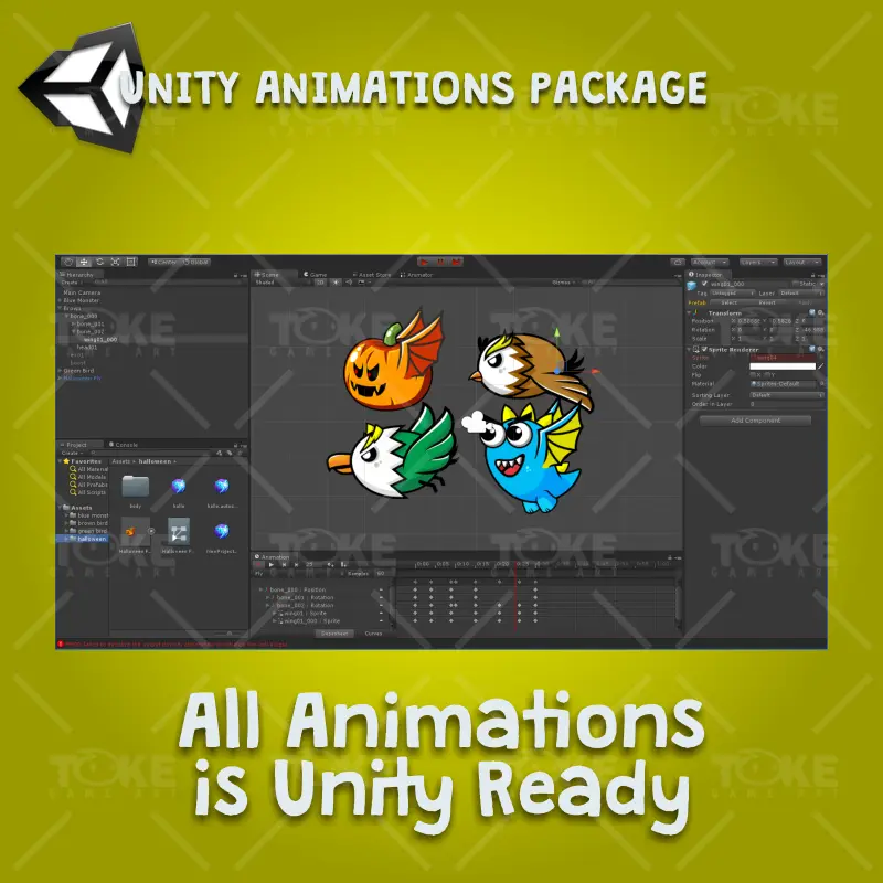 Flying Enemy 4 Pack - Unity Character Animation Ready