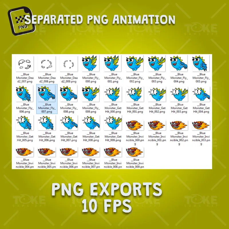 Flying Enemy 4 Pack - PNG Sequences Animations