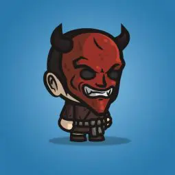 Devil Masked Guy - 2D Character Sprite for Indie Game Developer