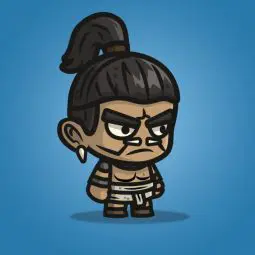 Mayan Tribe Knight - 2D Character Sprite for Indie Game Developer