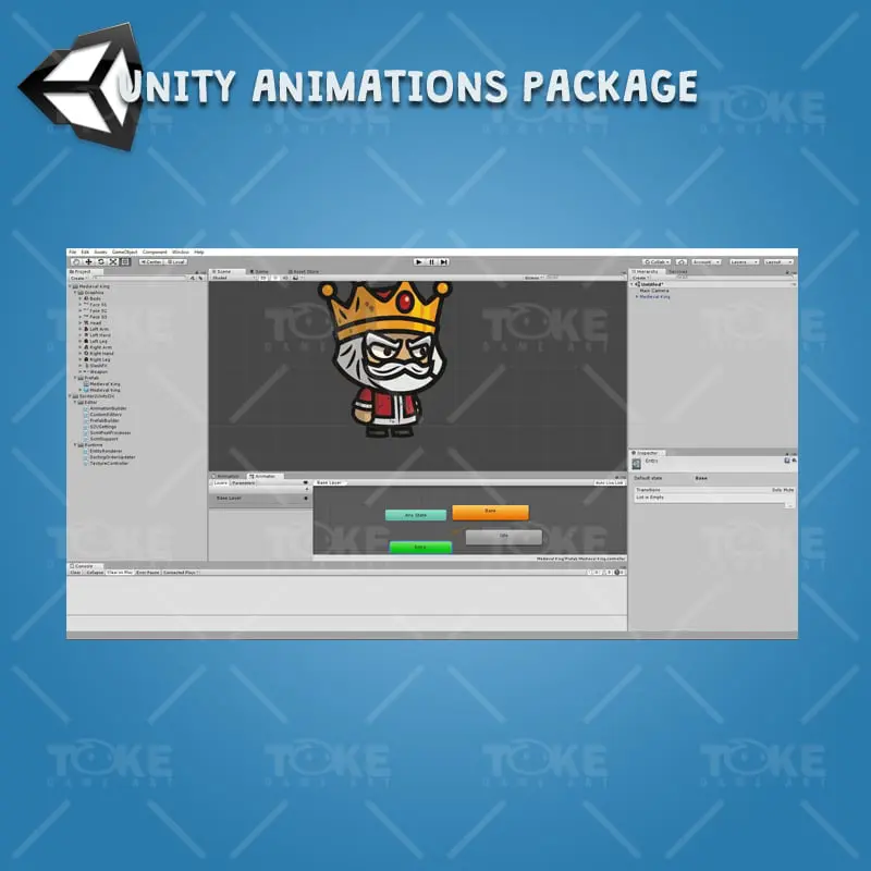Medieval King - Unity Character Animation with Spriter2UnityDX Tool