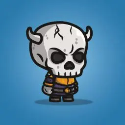 Evil Skull Knight - 2D Character Sprite for Indie Game Developer