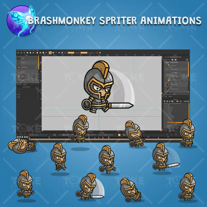 Heavy Armored Defender Knight - Brashmonkey Spriter Character Animations