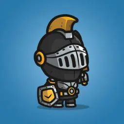 Very Heavy Armored Frontier Defender - 2D Character Sprite for Indie Game Developer