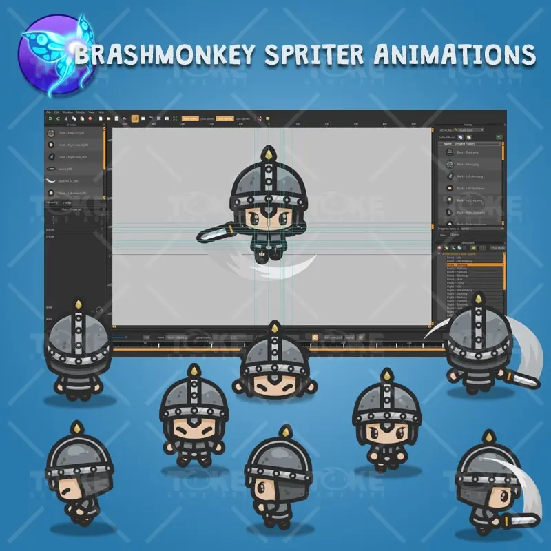 4 Directional Castle Guard - Brashmonkey Spriter Character Animations