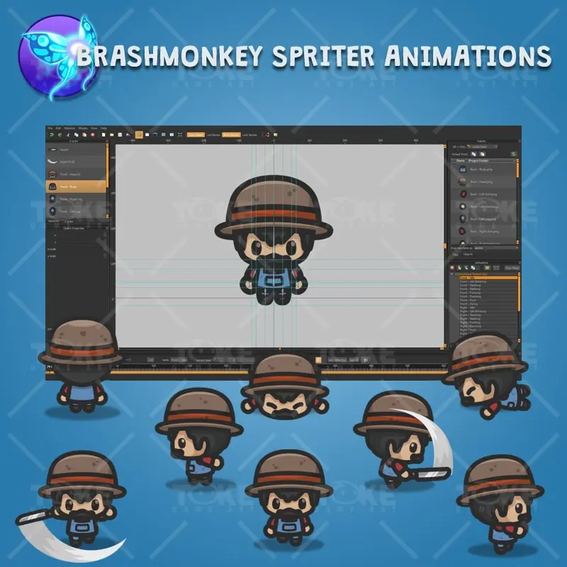 4 Directional Farmer Guy - Brashmonkey Spriter Character Animations