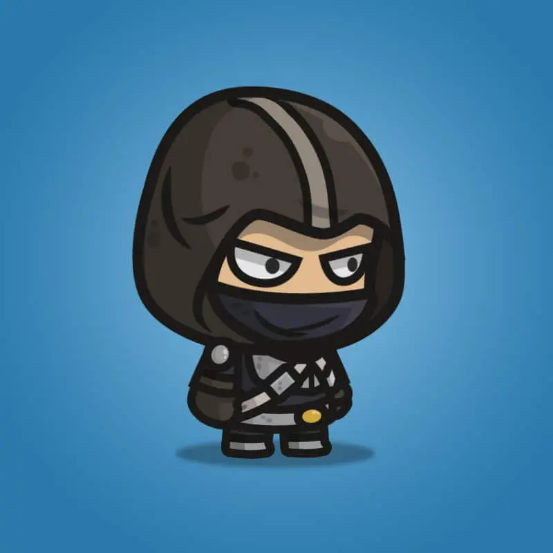 Assassin Guy - 2 Character Sprite for Indie Game Developer