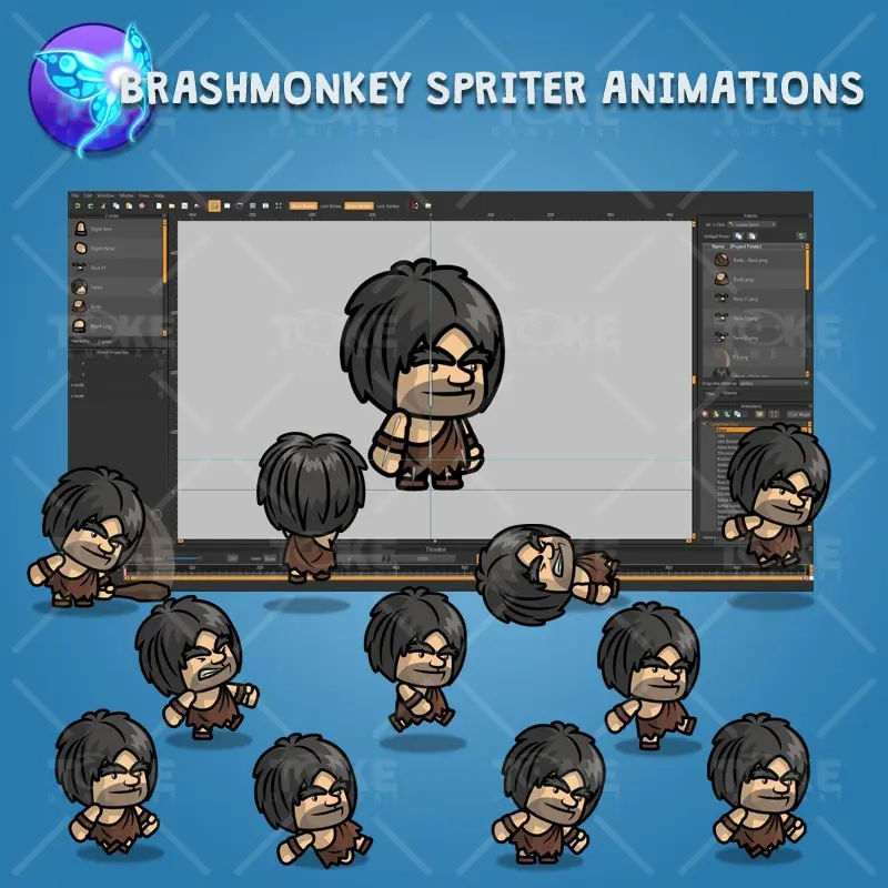 Caveman Guy - Brashmonkey Spriter Character Animations