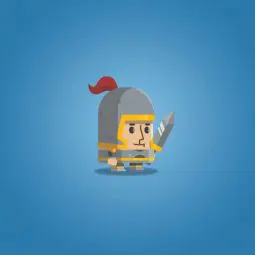 Flat Style Medieval Knight - 2D Character Sprite