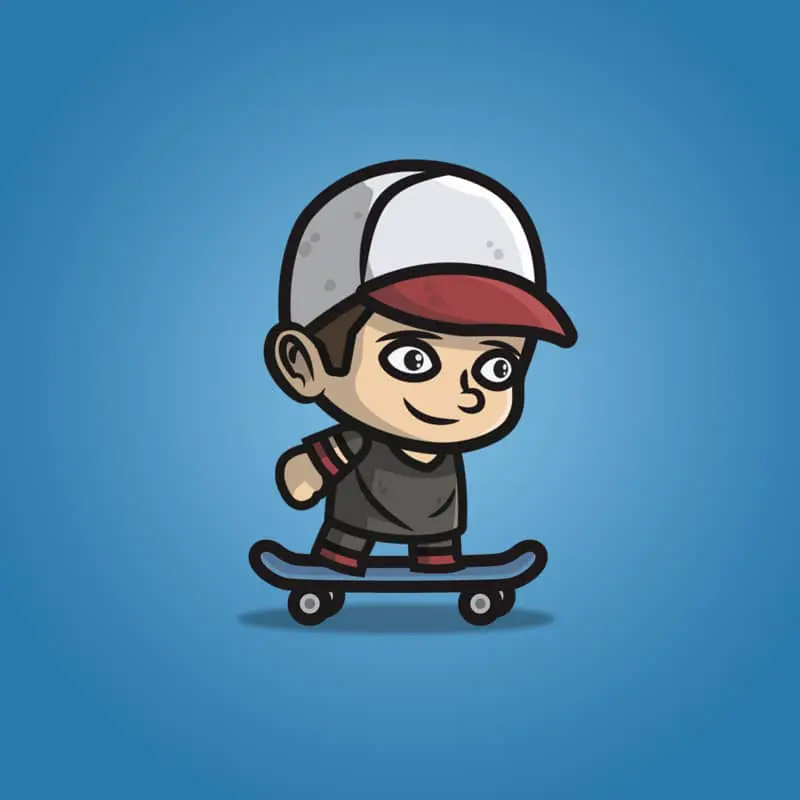Teenager Skater Guy - 2D Character Sprite