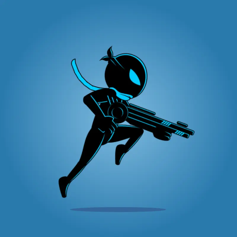 Ninja shadow 01 - 2D Character Sprite
