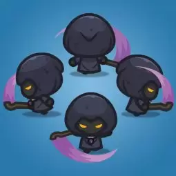 4 Directional Dark Witch - 2D Character Sprite