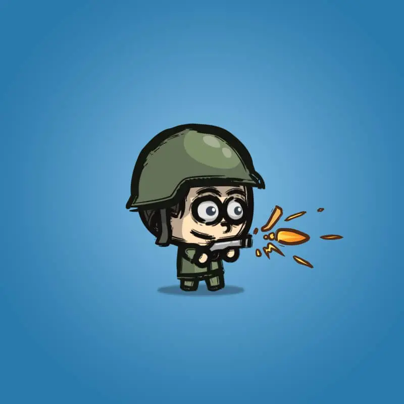 Cartoon Little Army 01 - 2D Character Sprite