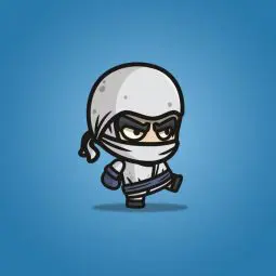 White Ninja - 2D Character Sprite