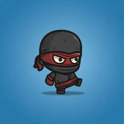 Black Ninja - 2D Character Sprite