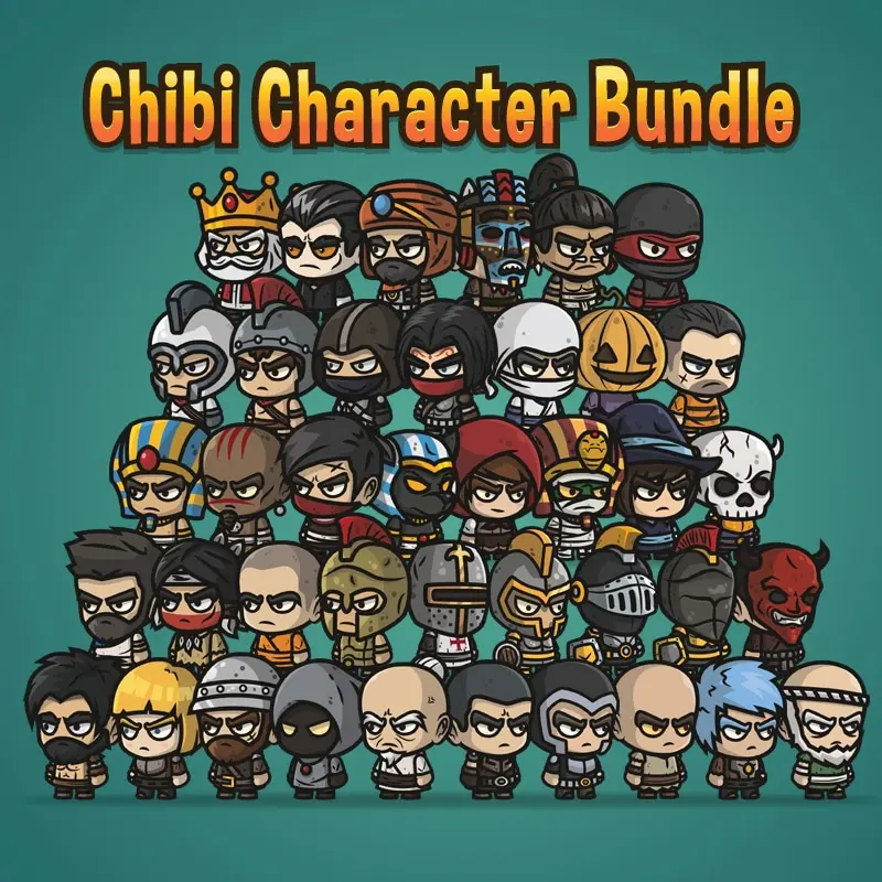 Chibi Character Bundle - 2D Game Asset | TokeGameArt