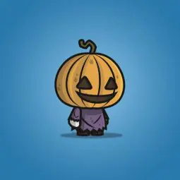 Pumpkin Head Guy - 2D Character Sprite